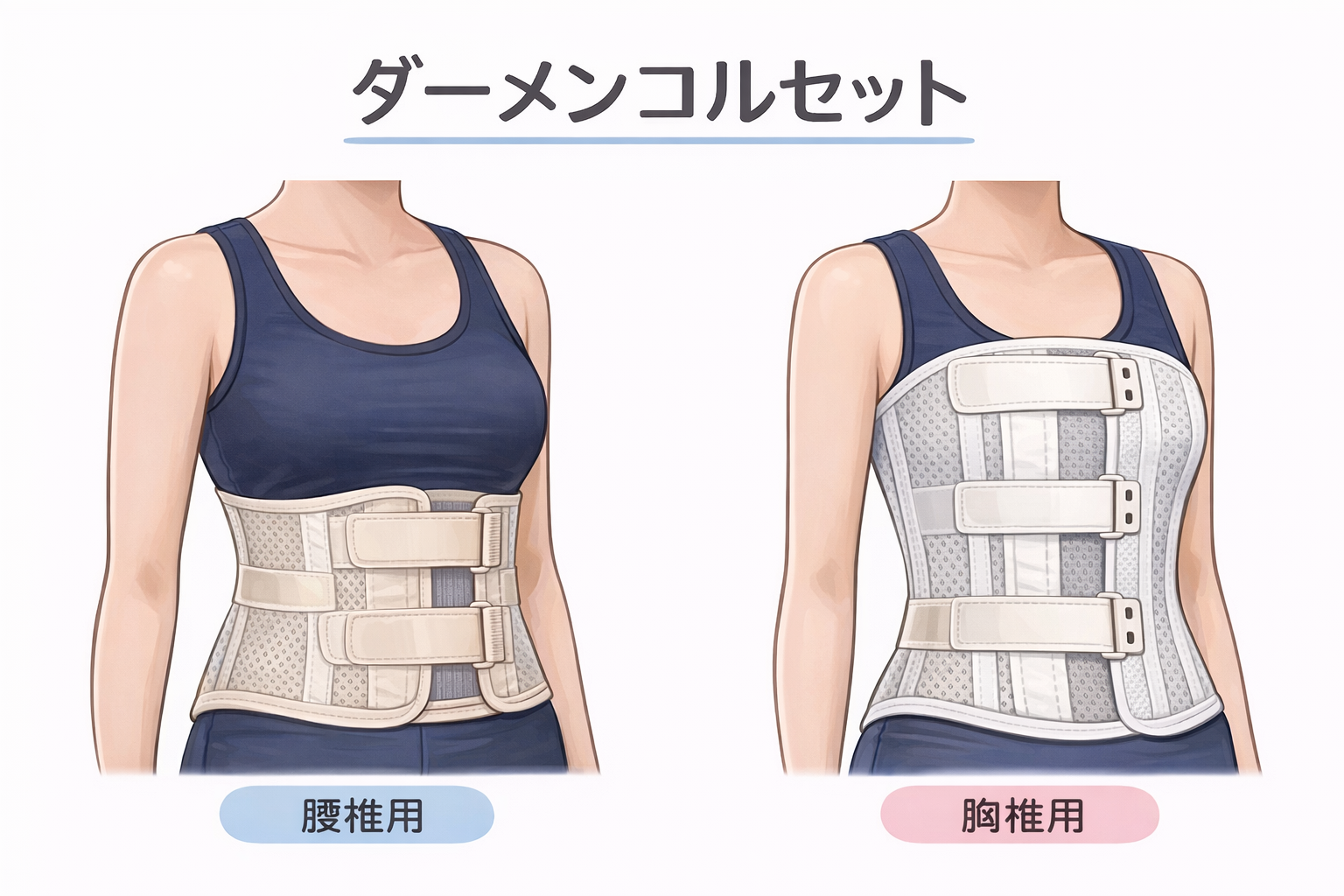 ダーメンコルセット（腰椎用・胸椎用）