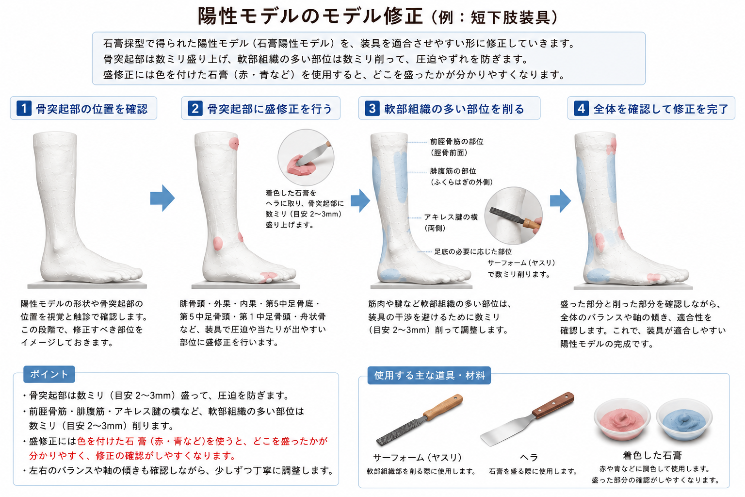 例：短下肢装具のモデル修正